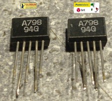 COPPIA 2 PEZZI 2SA798 Genuine MITSUBISHI Transistor Used Old Stock testati good