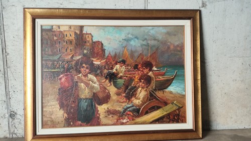Nino salvadori olio tela - olio,