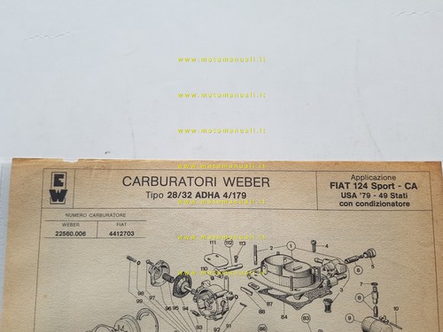 Weber carburatore adha - weber, 28-32