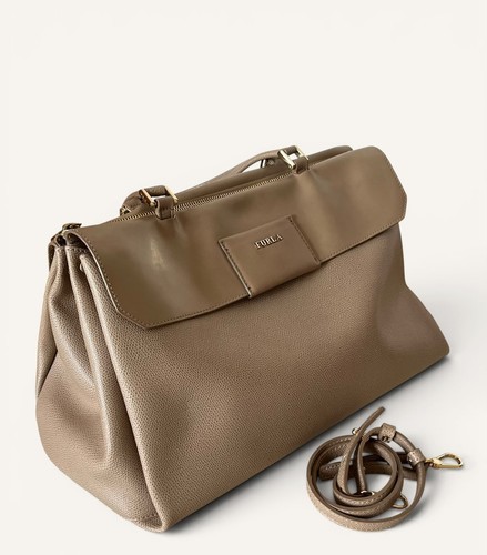 Borsa furla vera pelle tortora - borsa,