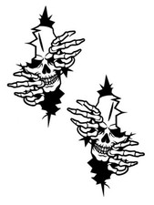 2 adesivi auto SKULL teschio