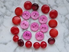 Bottoni Vintage Rossi E Fucsia