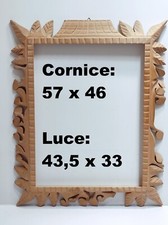 Cornice in legno grezzo  57 x 46 cm – Luce 43,5 x 33 cm per quadri foto USATA