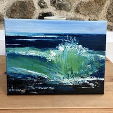 Onde Surf Verde E Rocce Olio