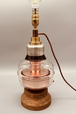 Lampada da tavolo scrivania Art Decò stile industriale vintage con paralume retrò