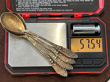 Antico cucchiaio tedesco in argento 800 conchiglia di cherubino 57g