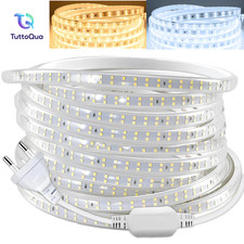 Striscia LED COB 220V Impermeabile IP67 2835 240led/m Luce da Interno Esterno