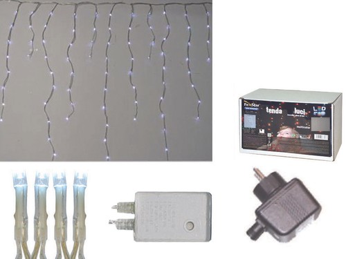 Tenda sfalsata150 led bianco