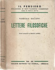 Lettere filosofiche. . Pasquale Galuppi. 1941. .