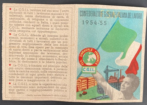 Tessera 1954 55 - tessera, 1954-55