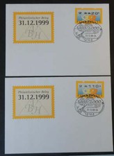 Germany 1999 fdc x2 vending