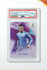 Topps PSA 10 Phil Foden /25 UCL League Future Champions Viola 2021-22 Man City