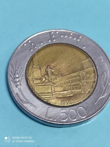 Moneta 500 lire - moneta, bimetallica
