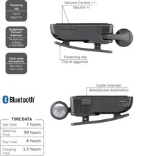 CELLULARLINE ROLLER CLIP CLASSIC CUFFIE BLUETOOTH