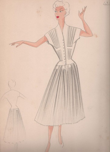 Figurino moda anni 50 - di,