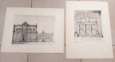 ♥ RAFFAELE SPIZZICO 2 GRAFICHE CATTEDRALE LECCE GALLIPOLI SERIGRAFIA FAVIA BARI