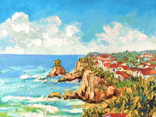 Dipinto olio originale costa
