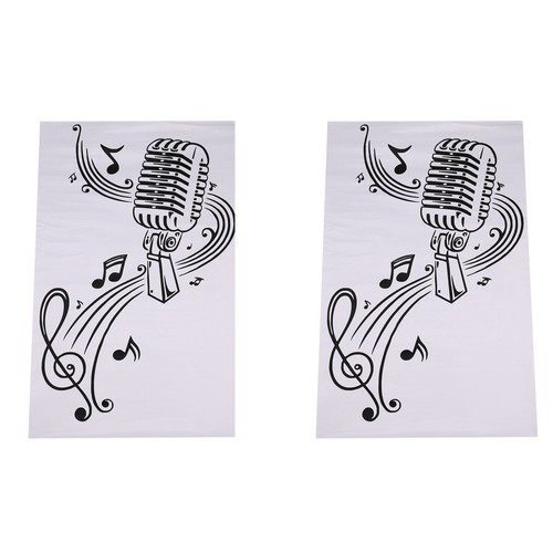 Adesivo microfono note - 2x,