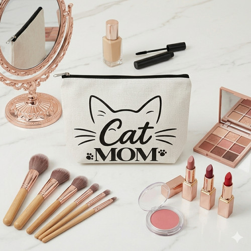 Pochette cat mom portatrucchi - mom,