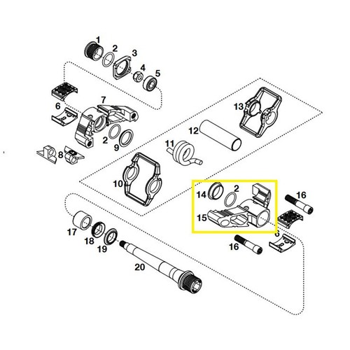 Corpo pedale crankbrothers - pedale,