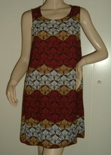 ABITO VESTITO DONNA TRAPEZIO FANTASIA TAGLIA UNICA LEGGI LE MISURE