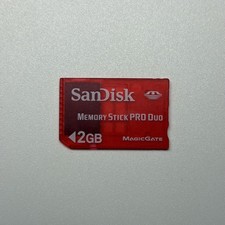 SANDISK MEMORY STICK PRO DUO MAGIC GATE 2GB ROSSO FLUO RARA PSP PLAYSTATION