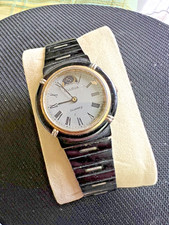 Orologio da polso Bulova woman vintage con fase lunare oro black usato 053610