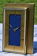 Antico Orologio d'Epoca Jaccard Lapislazzulo 8 Giorni da Scrivania con Sveglia