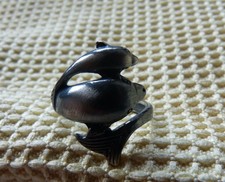 ANELLO Delfino doppio argento