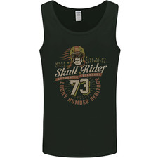 Teschio Rider Motociclista Moto Uomo Canotta Maglia