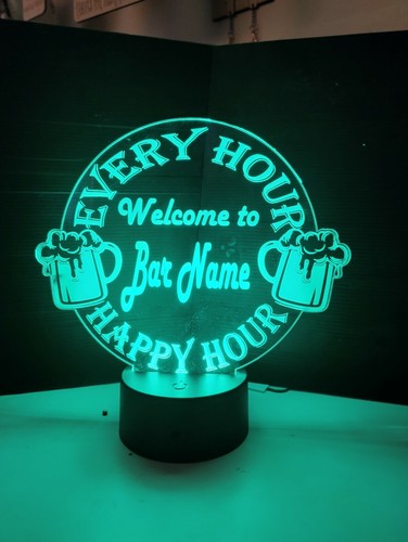 Insegna bar led personalizzata - insegna,