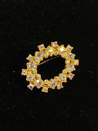 Spilla ovale ghirlanda oro - spilla, a