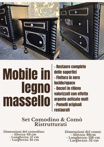 Cassettone comò comodino - e,