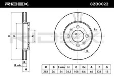 2 dischi freno 82B0022 RIDEX