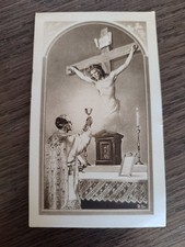 Sacrificio Santa Messa, R. Ter., Holy Card, Biglietto Pasquale, Tresigallo 1955