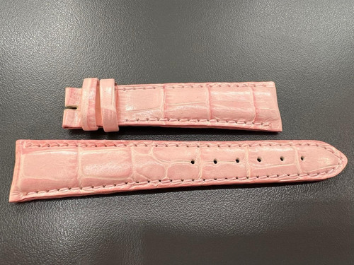 Pink leather strap 16mm - pink, 20/16mm