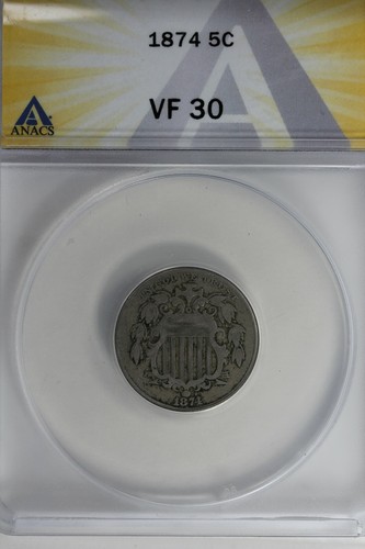 1874 anacs 30 scudo - anacs, vf