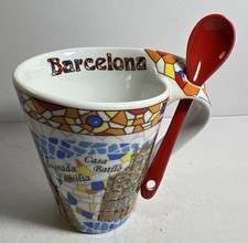 Souvenir Porcelain Cup & Spoon