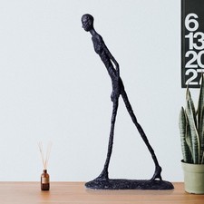 Statua in bronzo Giacometti Walking Man 11,8" - Scultura artigianale Art Decò,...