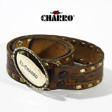 CINTURA EL CHARRO IN PELLE STAMPA A FUOCO 416/28 TOOLED fatta a mano