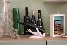 portavino mano idea regalo bianca per bottiglia vino 75 cl