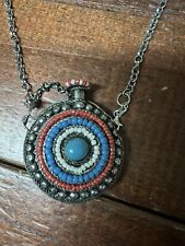 COLLANA ETNICA VINTAGE CON AMPOLLA PORTA PROFUMO PORTA KAJAL .