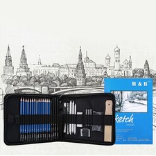  35 Pcs Set Matite Disegno Kit Da Professionale Scolastiche Professionali