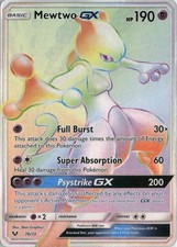 Pokemon Mewtwo GX Secret Rare