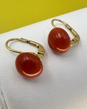 orecchini earrings   CORALLO rosso MEDITERRANEO   CORALLO  gold ORO 18 KT-750
