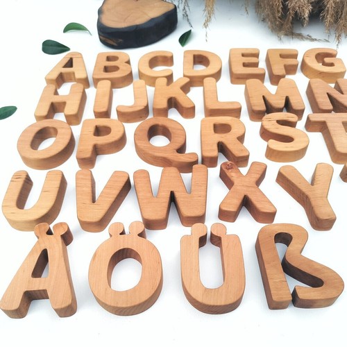 German wooden learn - , letters
