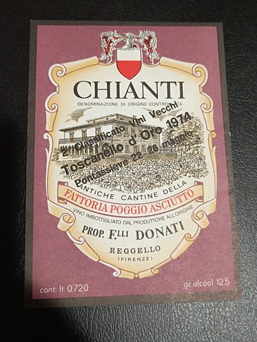 Etichetta vino chianti - chianti,