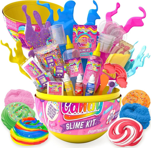 Rainbow candy fai slime - da, te