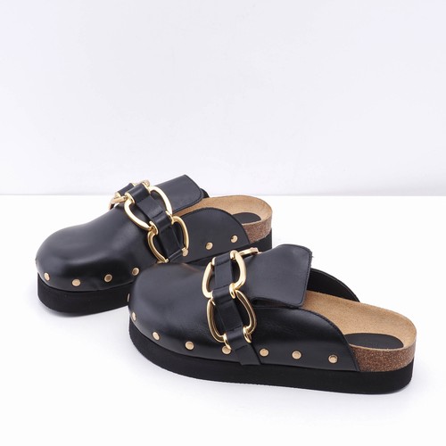 Mules donna maje pelle - mules, nera