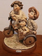 Vintage Giuseppe Armani Gullivers World Kids On Triciclo Capodimonte 1982 Pic/Desc